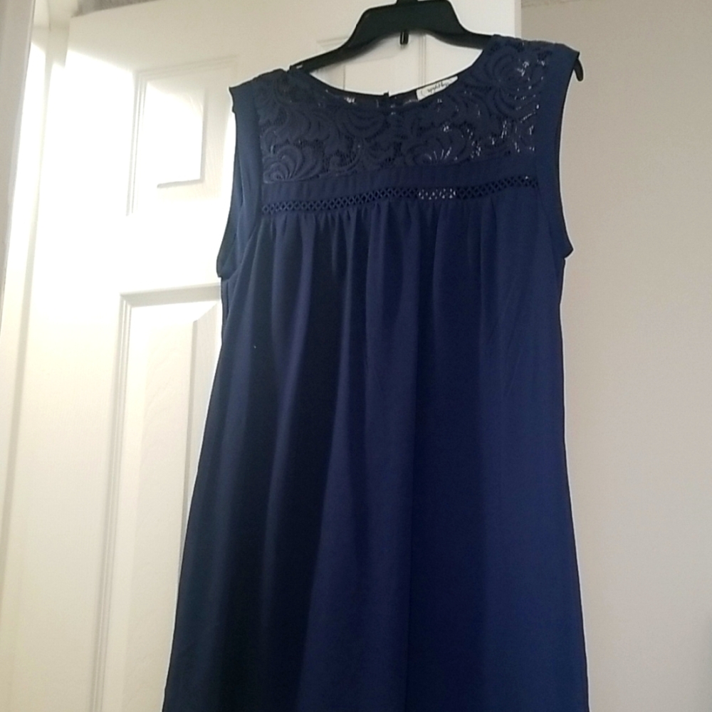 Navy Sleeveless Dress. Size XL